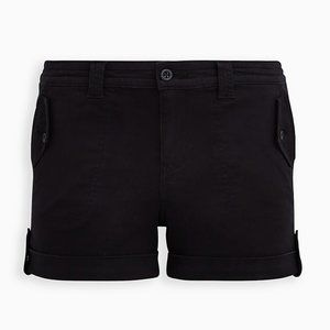 💙 Torrid MILITARY SHORT SHORT - TWILL BLACK